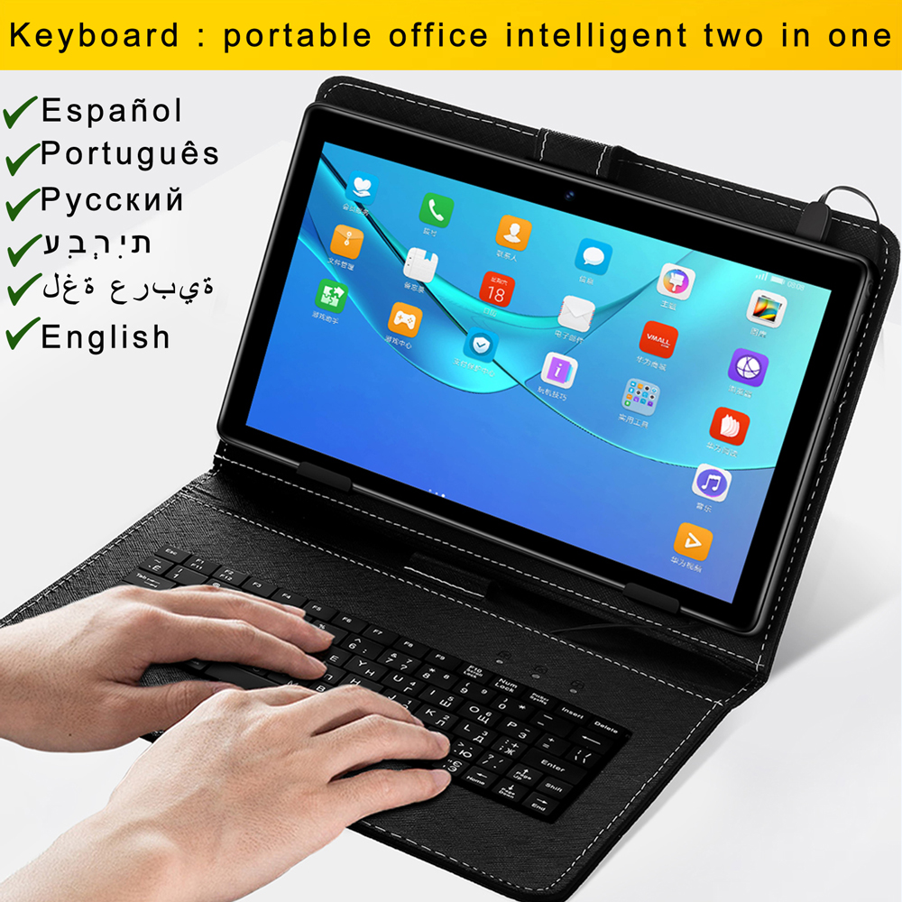Novo 10.1 polegada tablet pc android 11 android tablets 4gb + 64gb rom + 3g + 4g lte chamada telefônica octa núcleo bluetooth wi-fi gps 2.5d tela