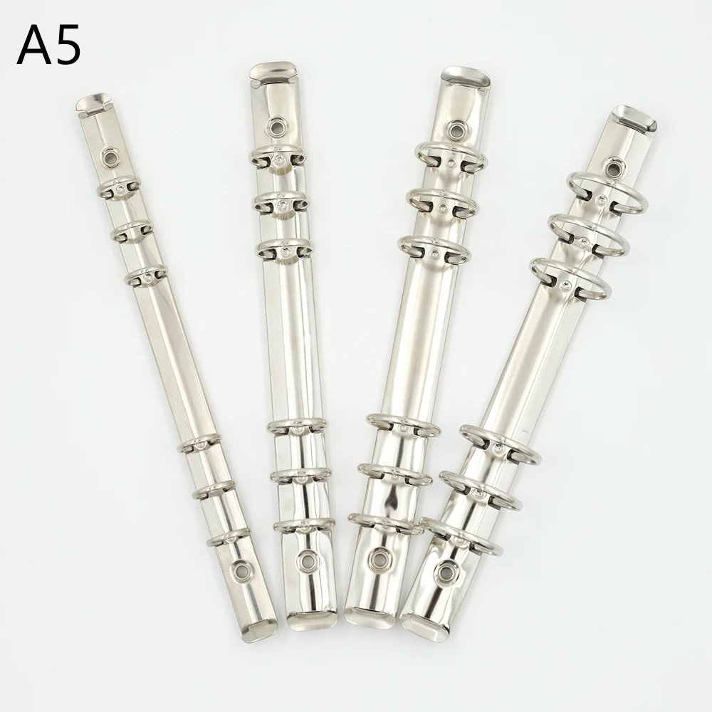 A4 B5 A5 A6 A7 B7 Loose-Leaf Spiral Notebook Metal Clip Ring Binder 1.5/2/3cm Diameter DIY Fill Paper School Supply Accessories