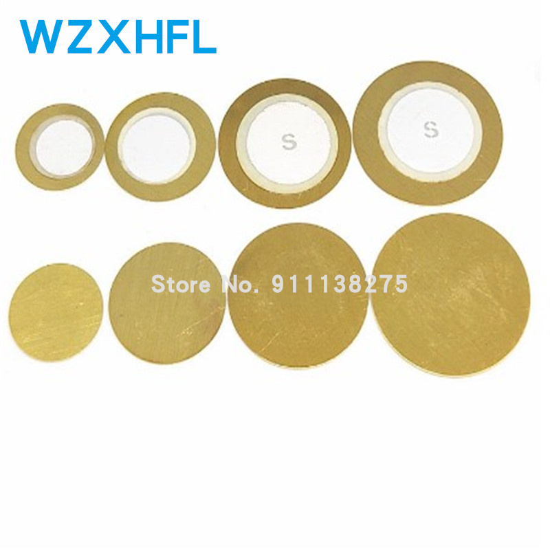 10 stücke Piezo Elemente Summer Echolot Sensor Trigger Trommel Disc Kupfer Piezo Lautsprecher 12MM 20MM 27MM 35MM 50MM Piezoelektrischen