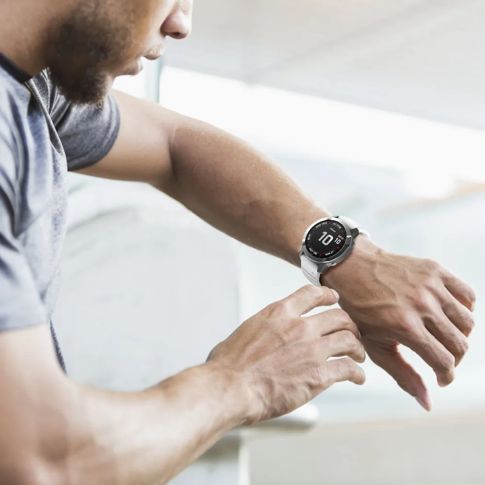 ANBEST 26Mm 22Mm Ban Nhạc Dành Cho Garmin Fenix 6X/ 6X Pro/5X/3 Silicone Mềm Dây Đeo cho Fenix 6/6 Pro/5/5 Plus Smartwatch Phụ Kiện