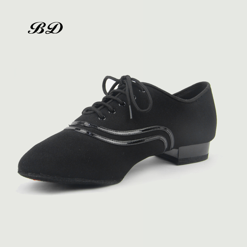 TOP Tanzschuhe, lateinamerikanische, moderne Herrenschuhe, Rindsleder, Zweipunkt-Sohle, verschleißfestes Obermaterial aus Oxford-Stoff, authentisches Schnür-Ballsaal