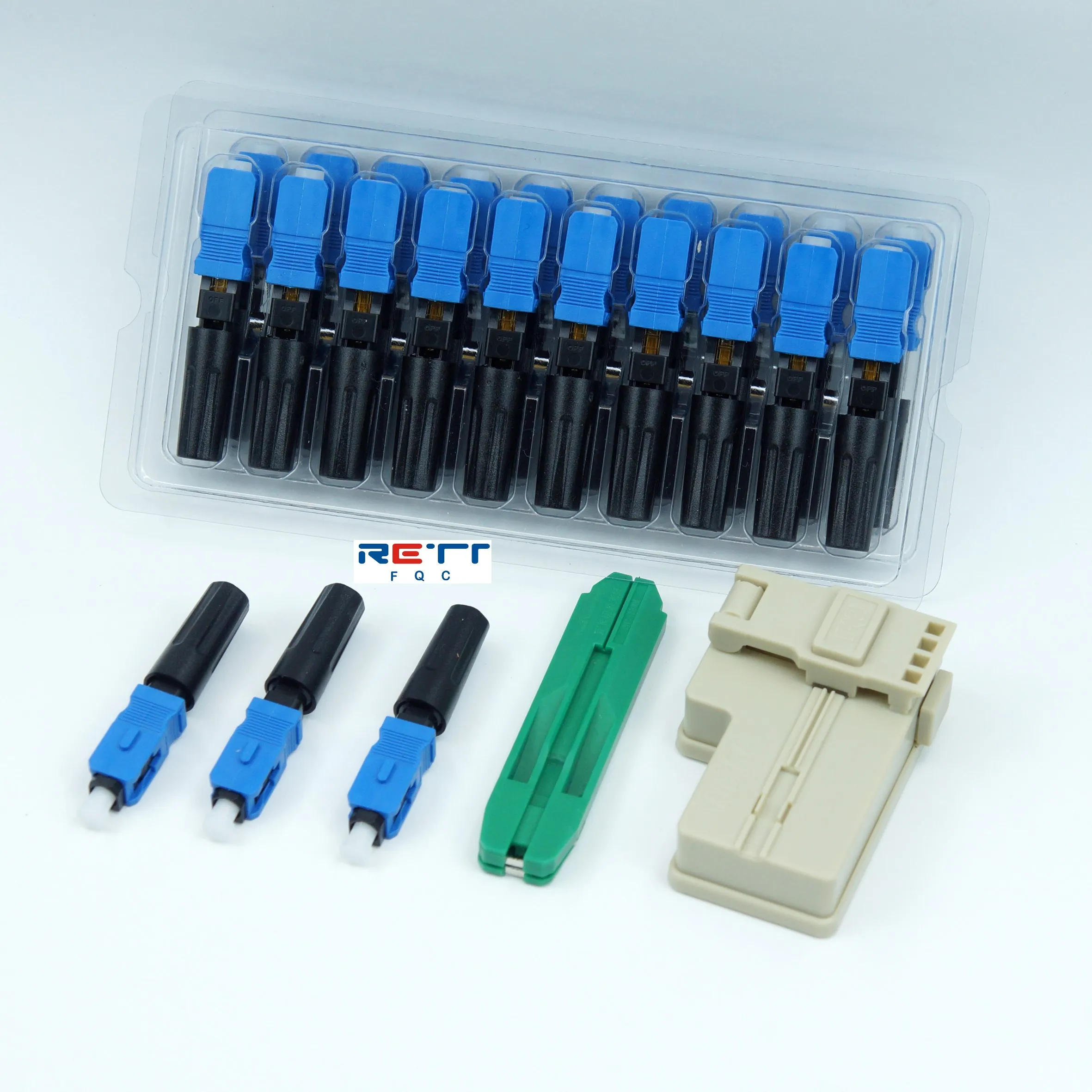 SC APC Fiber Optic Fast Connectors SC Single Mode UPC ไฟเบอร์ออปติก Quick Connectors Mechanical สำหรับ FTTH CATV เครือข่าย