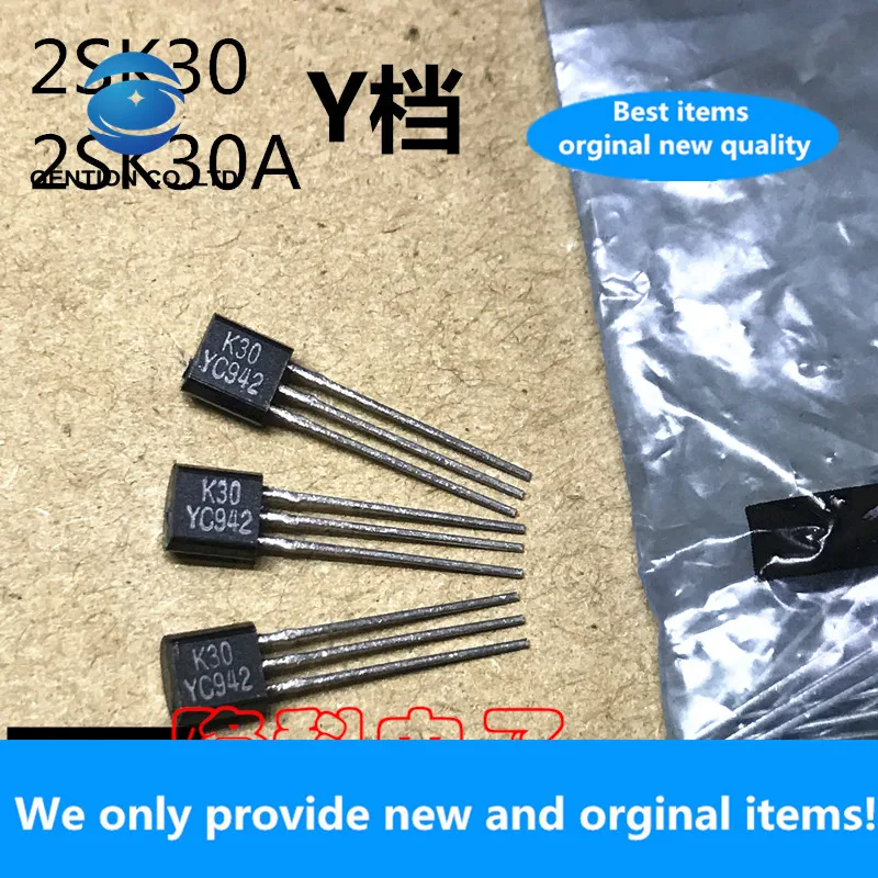 Tubo de efecto de campo MOS K30, transistor K30A, 100% nuevo Y original, engranaje 2SK30A-Y, 10 Uds.