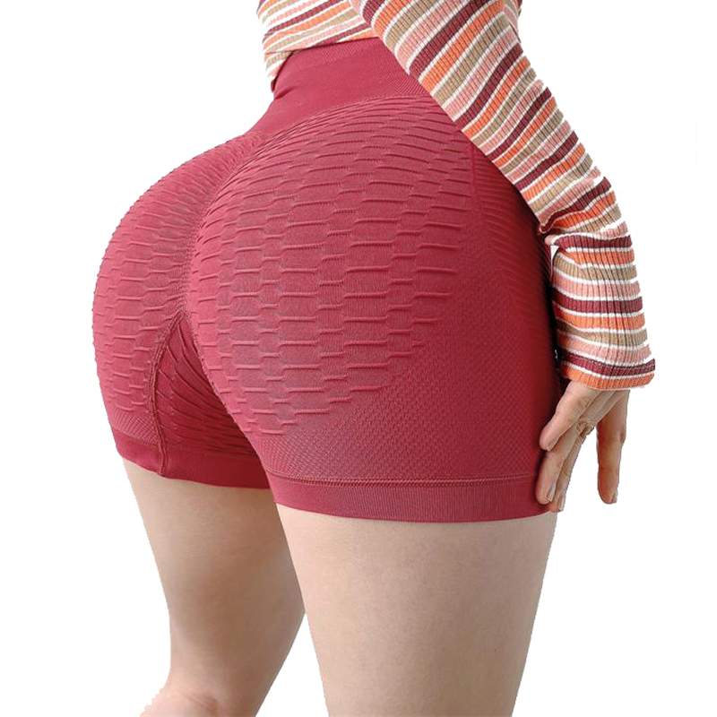 Celana Pendek Olahraga Pinggang Tinggi Celana Pendek Yoga Kebugaran Mulus Atletik Celana Pendek Lari Yoga Elastis Legging Olahraga Wanita Gym