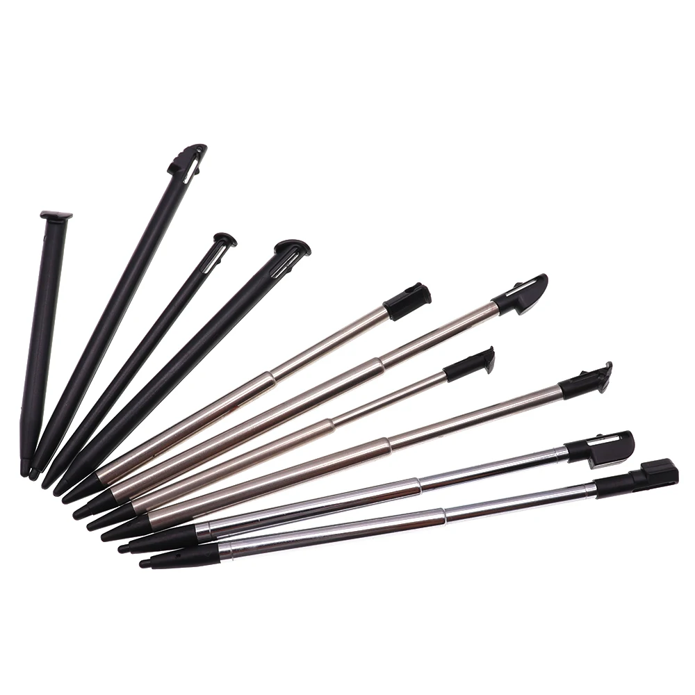 1 Uds lápiz óptico telescópico de Metal lápiz de pantalla táctil de plástico para 2DS 3DS nuevo 2DS LL XL nuevo 3DS XL para NDSL DS Lite NDSi NDS Wii