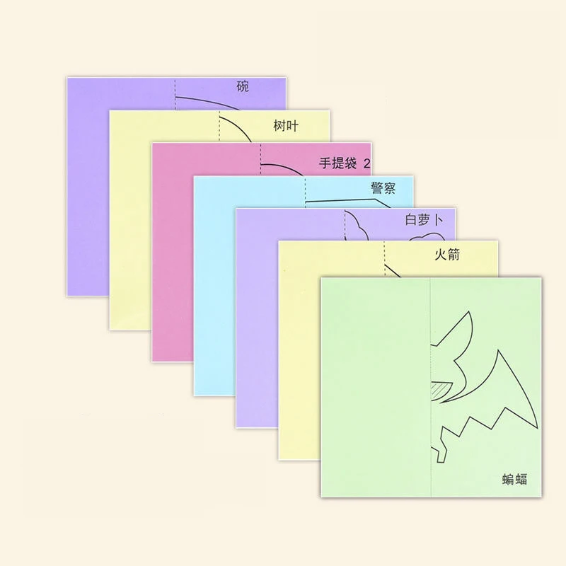 96 ชิ้นเด็กการ์ตูน DIY ที่มีสีสันตัดกระดาษพับของเล่นเด็กหัตถกรรมสัตว์ Handcraft กระดาษศิลปะการเรียนรู้ของเล่นเพื่อการศึกษา