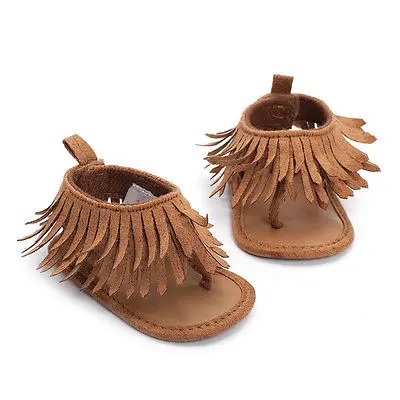 Fast Shipping ทารกแรกเกิดเด็กทารกเด็กหญิงฤดูร้อน First Walkers ฤดูร้อนรองเท้าพู่รองเท้า Soft Sole Prewalker 0-12M