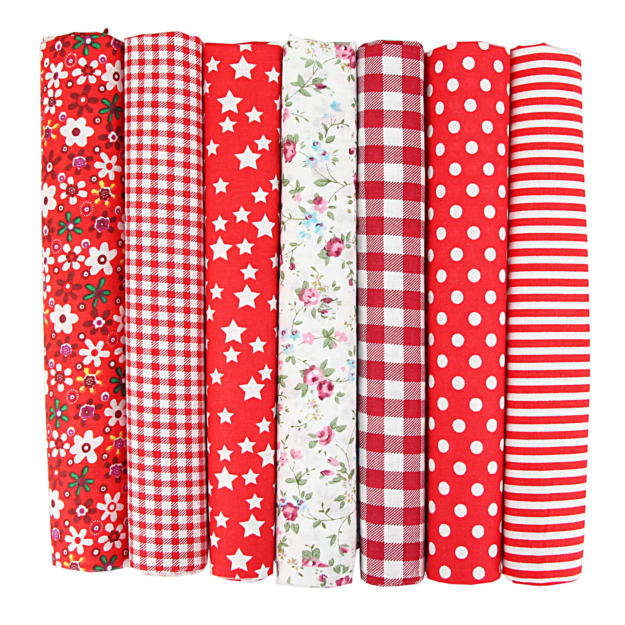 7 Chiếc 50X50Cm Ô Vuông Cotton Thủ Công Chất Liệu Vải Vải Cho DIY Tặng Kèm Miếng Dán Cường Lực Quilting May Thêu Sò Artcraft