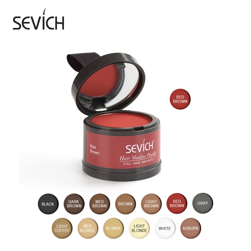 Sevich 12-Farben-Haaransatz-Puder, Haaransatz-Schatten-Schatten, vertuscht, füllt dünner werdendes Haar, Unisex-Haaransatz-Schatten-Puder, modifiziertes graues Haar