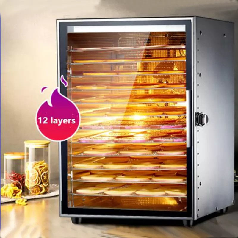 220V 110V ドライフルーツマシン食品脱水乾燥機フルーツ乾燥機商業ステンレス鋼食品乾燥機乾燥野菜ペットスナック