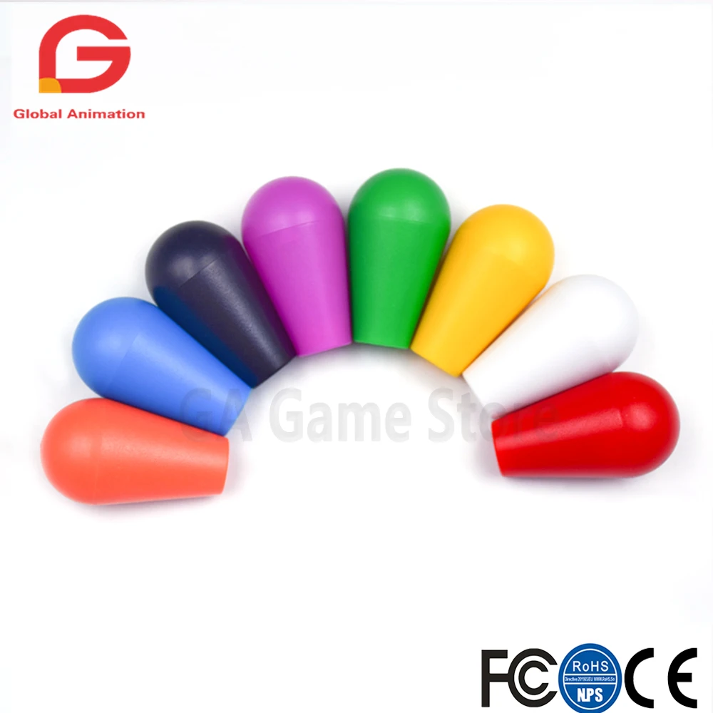 2 uds multicolor happ estilo americano Arcade Joystick Bat Top para SANWA SEIMITSU Joystick perilla de mango