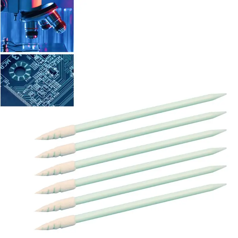 100Pcs/Pack Kleinen Spitzen Tipps Tuch Kopf Reinigung Tupfer Lint Staub Kostenloser Sticks für PCB Board Elektronik Kleine bereich