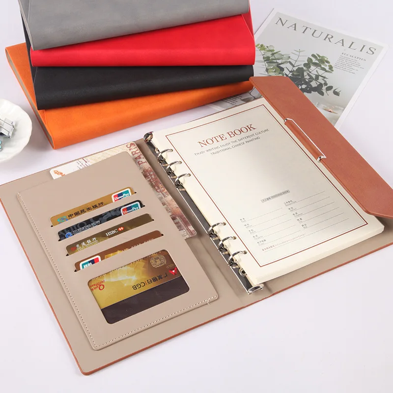 ใหม่ A5 Binder Notebook Pu หนังพระคัมภีร์ Notepad โฟลเดอร์ A5 ไดอารี่ Weekly Planner Agenda Planner หมายเหตุหนังสือ Travel Journal