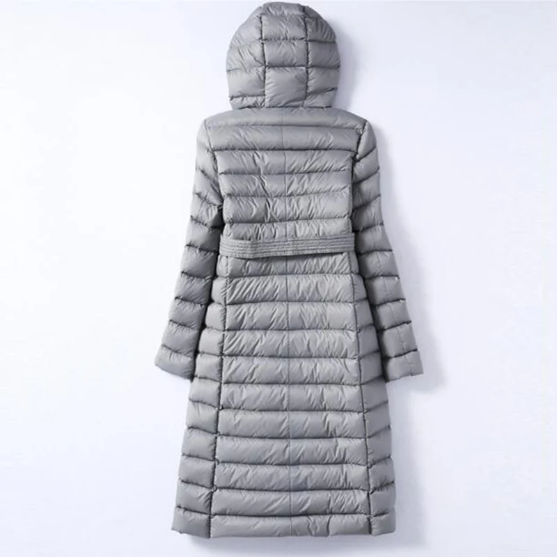 Sedutmo inverno plus size 3xl longo das mulheres jaquetas ultra leve pato para baixo casaco com capuz outono puffer jaqueta ed226