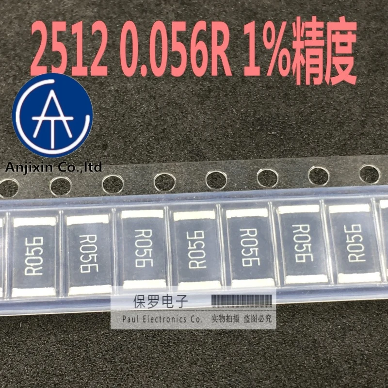100% original de alta potencia, 10 Uds., nueva resistencia 2512, 0,056r, 56 miliohmios, precisión 1% (R056), 56mR, stock real