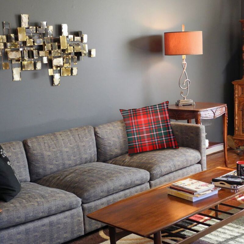 Sarung Bantal Kotak-kotak Modern Tartan Merah Lembut Dekorasi Sarung Bantal Kerajinan Kotak Mode Kustom Penutup Bantal 40X40 Sarung Bantal untuk Sofa