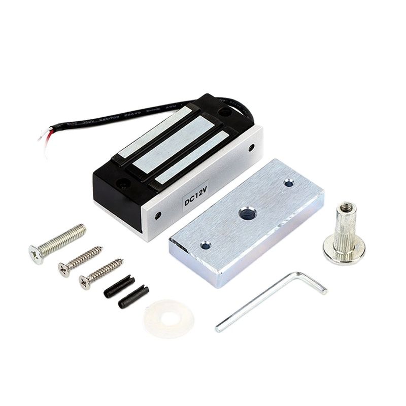 12V 60Kg Elektronik Listrik Kunci Magnetik Gagal Aman DC EM Kunci Memegang Kekuatan Elektromagnetik Mini M60 untuk Pintu Masuk Akses