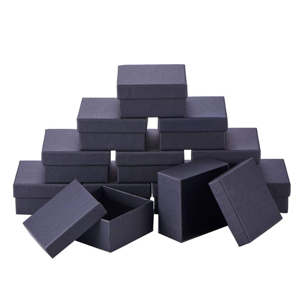 Giấy Bìa Hộp Đựng Trang Sức Bộ Quà Tặng Hiện Lưu Trữ Màn Hình Hộp Dây Chuyền Vòng Tay Bông Tai Vòng Cổ Vuông Hình Chữ Nhật