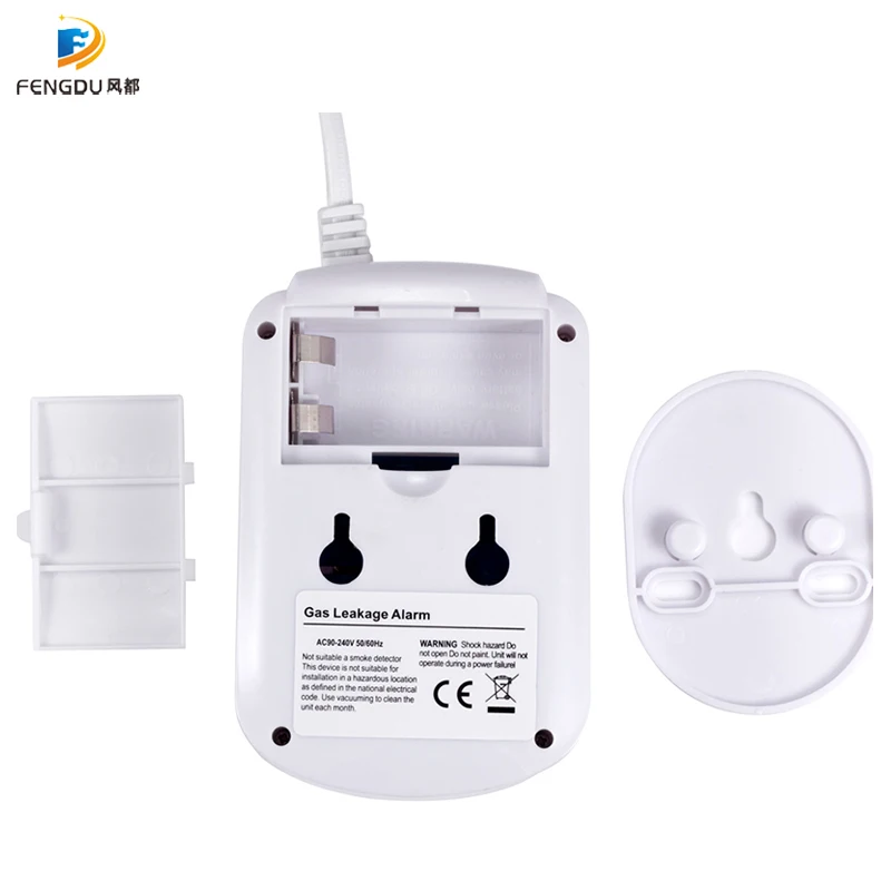 GASDETEKTOR Sprachwarnung Küchenalarm-Kit Unabhängiger EU-Stecker in brennbarem, natürlichem LCD-Display GASLEECK SENSOR Alarm