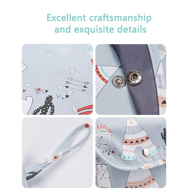 Nova bolsa de fraldas de bebê impermeável e reutilizável, bolsa de mão de bebê, bolsa de armazenamento de fralda de mamãe de grande capacidade, atacado