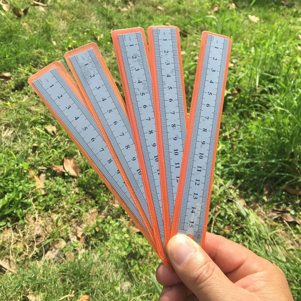 両面ステンレス鋼ストレート定規メートル定規精密測定ツール 15 センチメートル/6 インチ 30 センチメートル/12 インチ学校事務用品