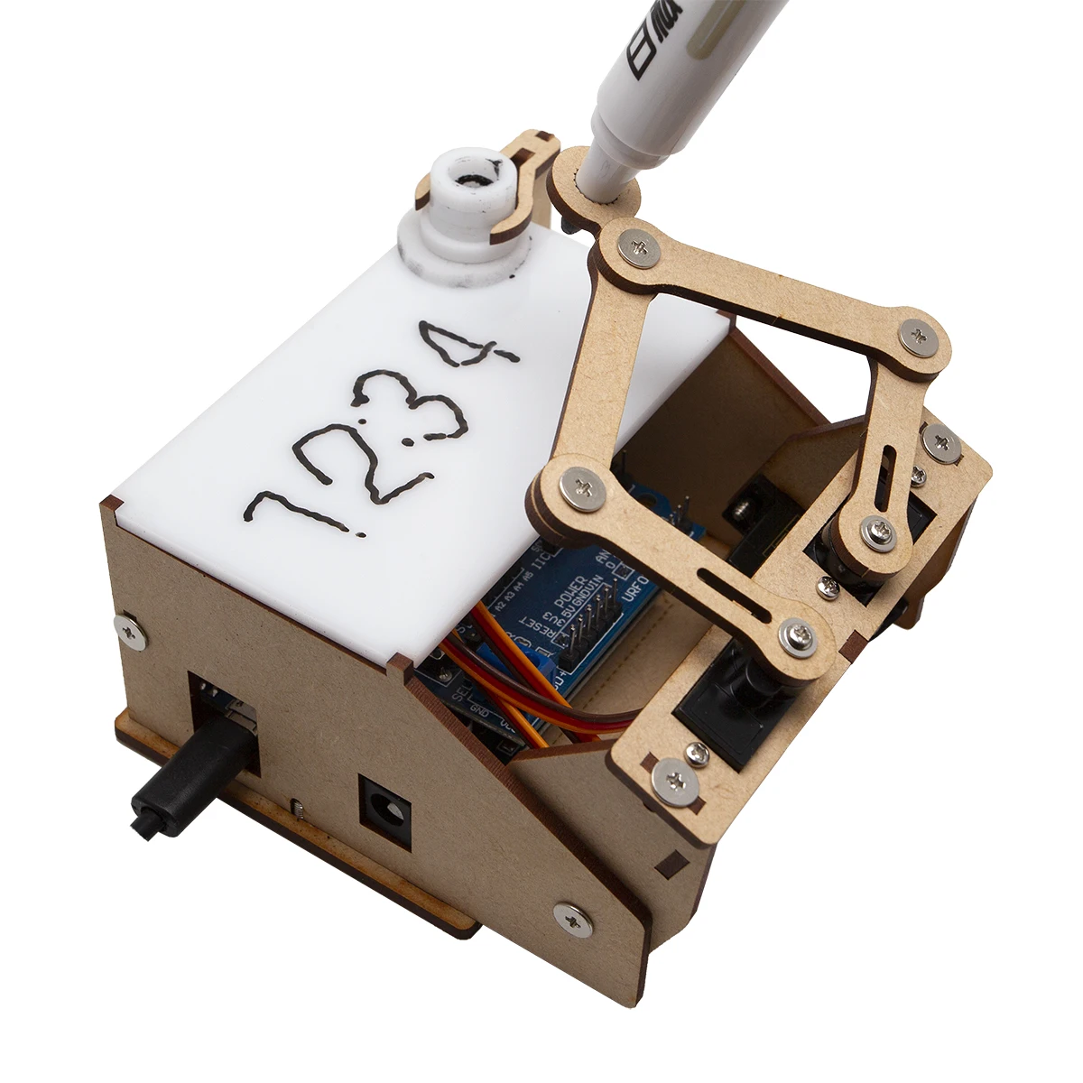 Reloj pequeño de madera para Arduino, Motor de modelo de reloj barato, Programa de bricolaje, producción de proyectos, controlador Manual, educación, nuevo