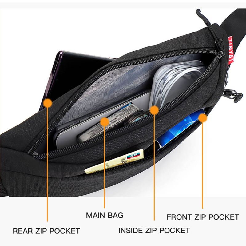 Mode Männer Taille Tasche Fanny Pack Pouch Sport Gürtel Hüfte Brust Crossbody Schulter Geldbörse