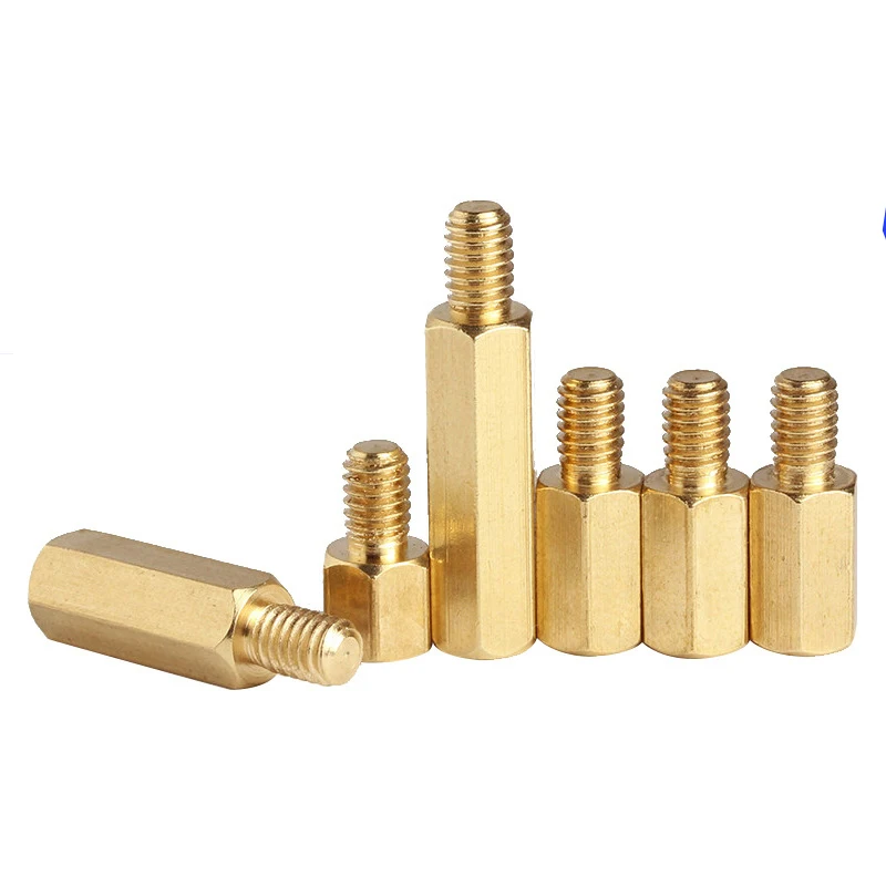 10 Cái/lốc M2 M2.5 M3 M4 M5 Lục Giác Bằng Đồng Khoảng Cách Ốc Vít Ren Trụ Cột PCB Máy Tính Bo Mạch Chủ Máy Tính Standoff Không Gian Siêu Tốc