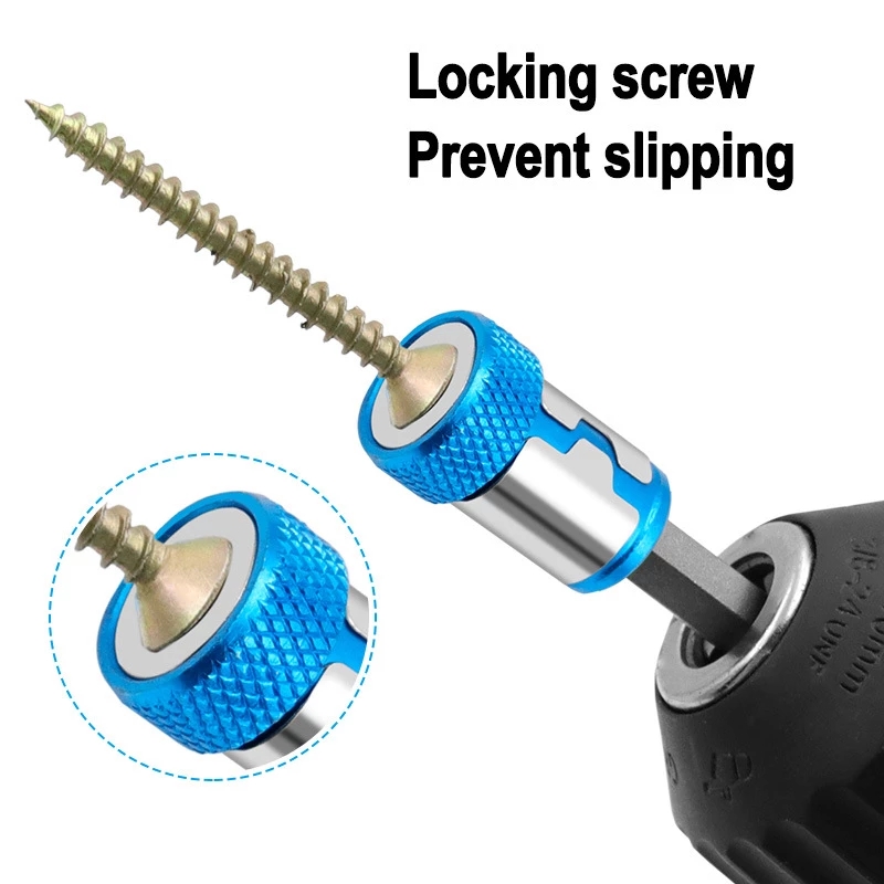 1/4” metalowy wkrętak uniwersalny pierścień magnetyczny pierścień magnetyczny do wiertła antykorozyjnego z chwytem 6,35 mm magnes potężny pierścień