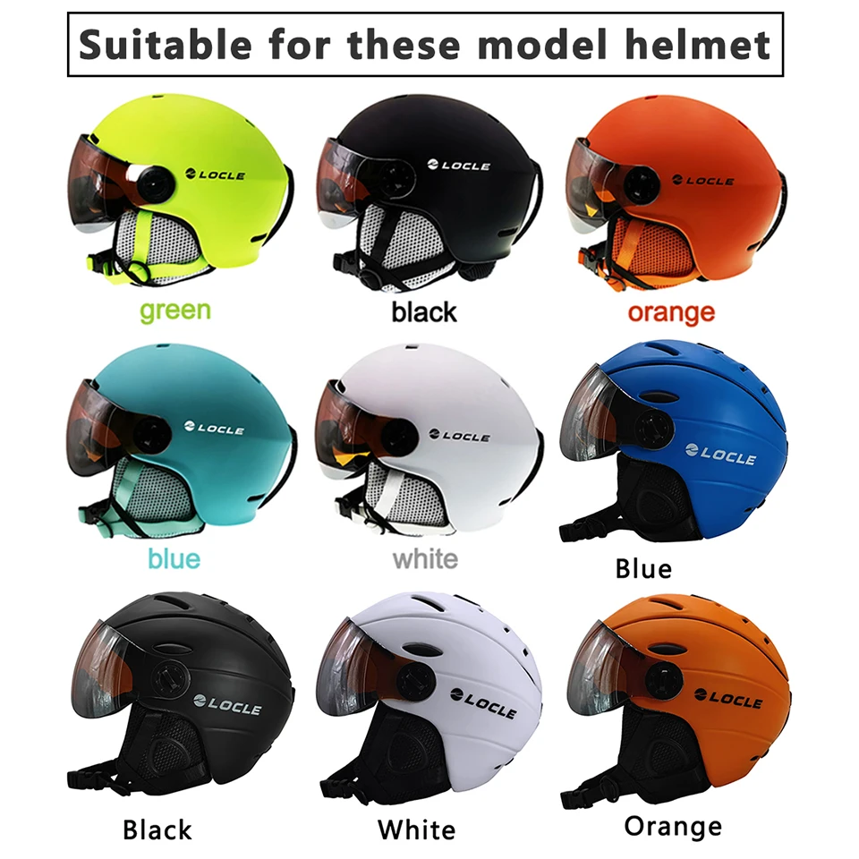 LOCLE MOON MS95 MS99 スキーヘルメットバイザースペアレンズ UV 保護屋外スケートボードヘルメット追加ゴーグルスキー登山用