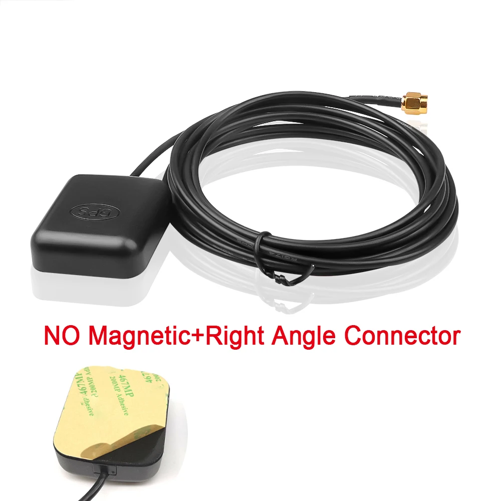 Cabo medidor de antena gps para carro, conector sma com conector de 90 graus, receptor gps, adaptador aéreo automático para reprodutor de navegação de carro d