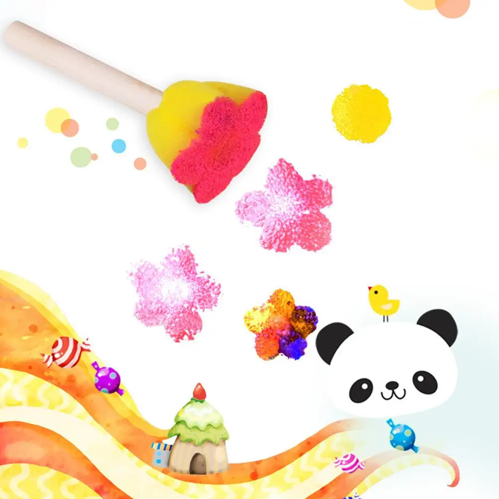 4/5/6 Gỗ DIY/Nhựa Xốp Ghép Tranh Bàn Chải Cho Trẻ Em Đồ Chơi Vẽ mẫu Giáo Đầu Giáo Dục Đồ Chơi Quà Tặng