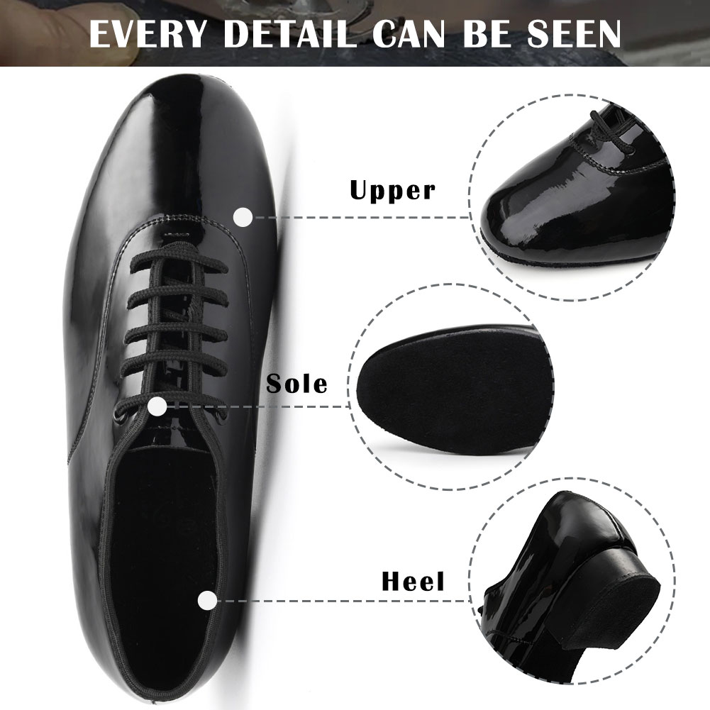 Swdzm sapatos de dança de couro masculino para homem adultos preto moda masculina sapatos de dança de salão latino sapatos de dança tamanho macio 38-44