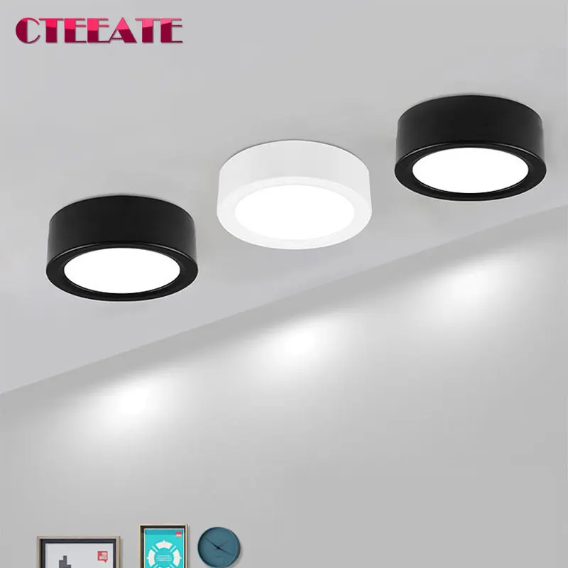 Đèn LED Âm Trần Downlight Hiện Đại Ốp Trần Bề Mặt Gắn Điểm Led 3W 5W 7W 9W 12W 15W 18W Siêu Mỏng Phòng Ngủ Phòng Khách Chiếu Sáng 220V