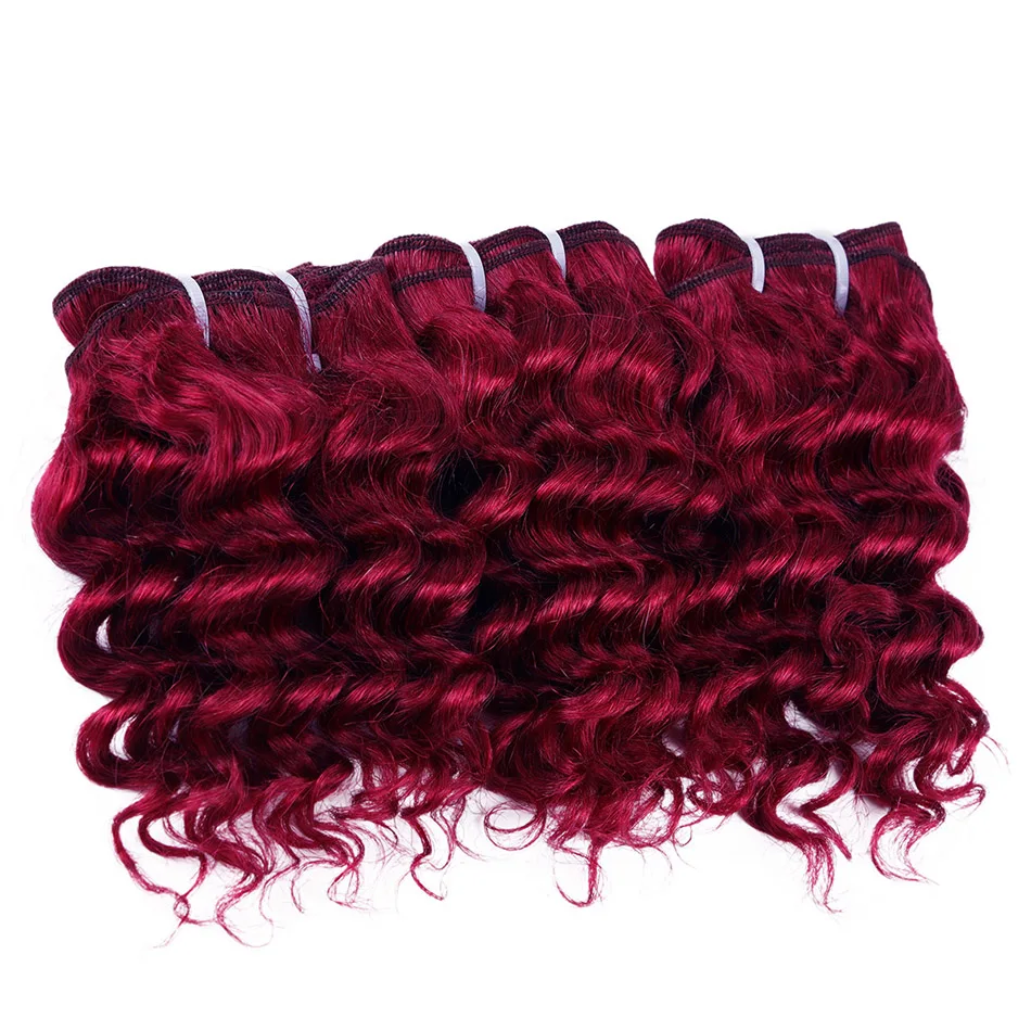 Thật Đẹp Sâu Sóng Ombre 1B/27 Remy Tóc Bó 50G Hai Tông Màu Mật Ong Tóc Vàng 8 ”ngắn Bob Phong Cách Brasil Tóc Dệt