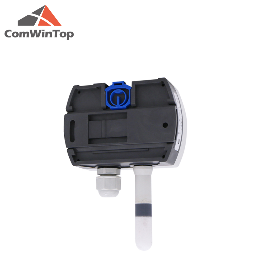 Sensor de transmissor de temperatura e umidade montado na parede 4-20mA RS485 Modbus com instalação de faixa de exibição