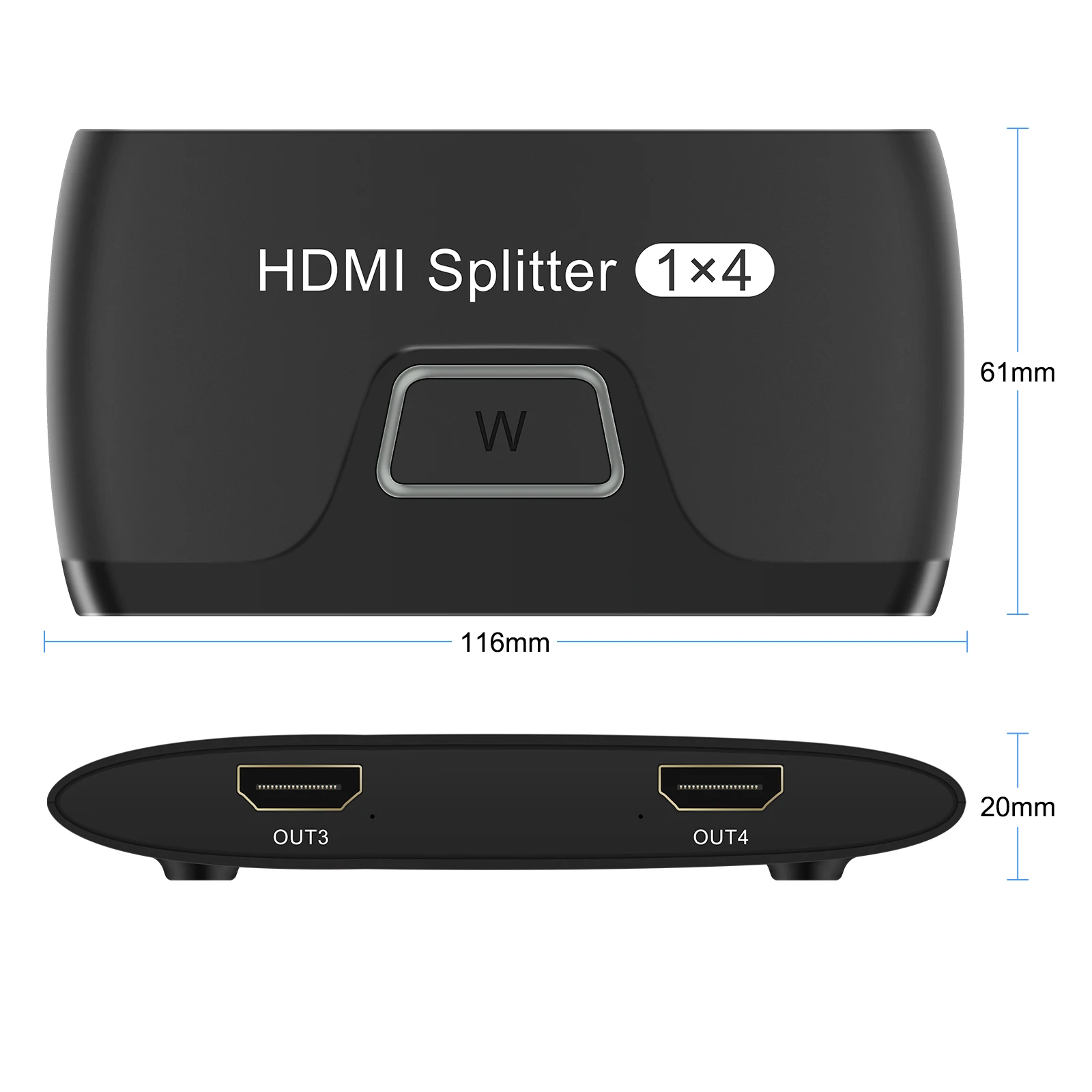 Hdmi Splitter Hdmi Splitter 1 In 4 Out Hdmi Splitter Switch Hdmi Splitter 4K Mendukung 3D 4K @ 60HZ Full HD2160P untuk Xbox PS4