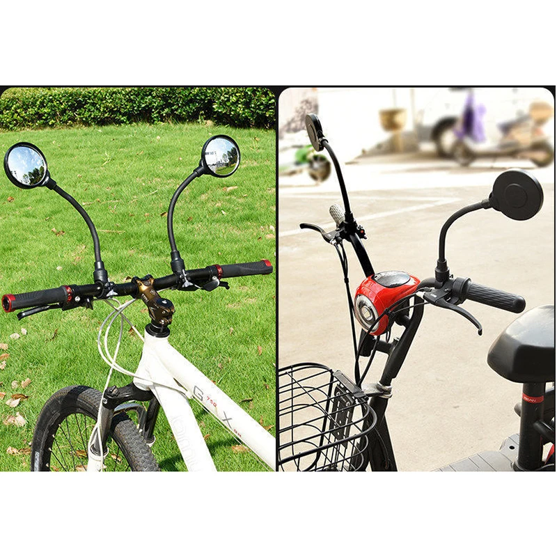 Bicycle Rear View Mirror MTB Road Bike Rearview Handlebar Mirrors Bike Accessories 360° Adjustable Cycling Rear View Mirror Part