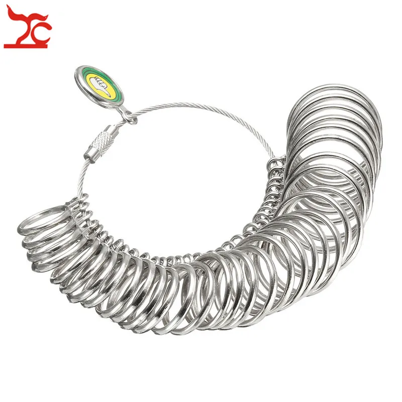 Hữu Ích Kim Loại Nhẫn Sizer Đo Đồng Hồ Đo HK Tiêu Chuẩn Trang Sức Công Cụ 1-33 Kích Thước Khác Nhau Vòng Đo Dụng Cụ