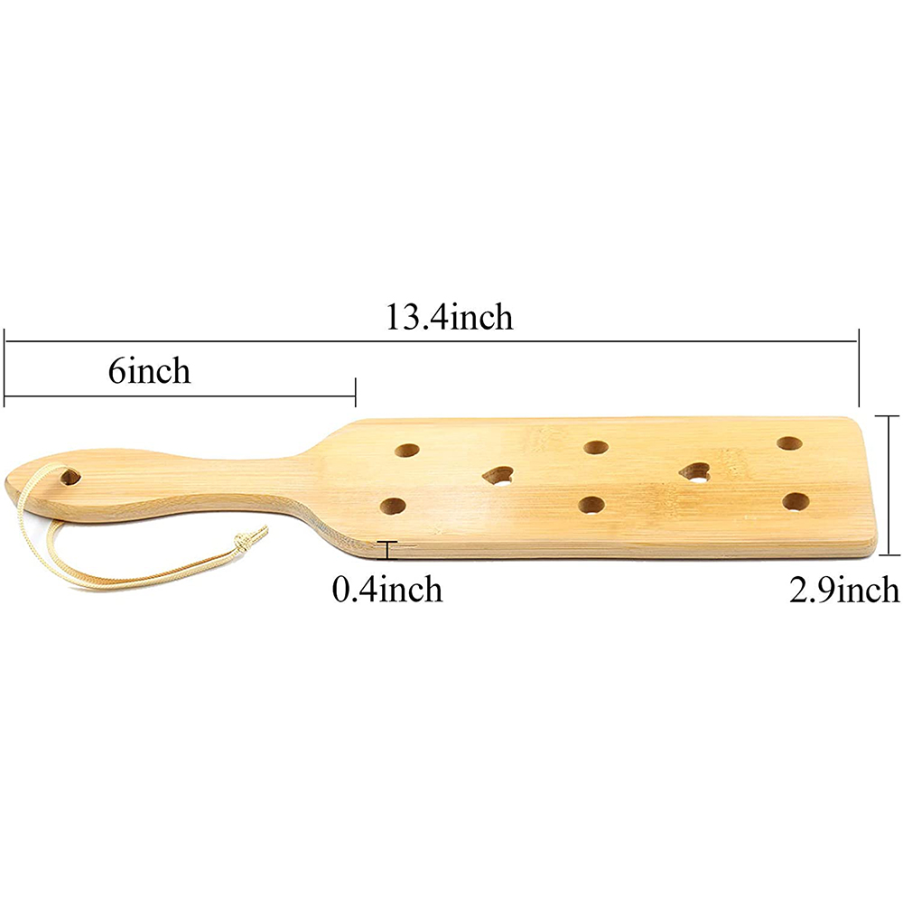 13.4Inch Gỗ Tre Mái Chèo Nhẹ Mỏng Gỗ Mái Chèo Với Luồng Không Khí Lỗ Cho Ánh Sáng Chơi, Cưỡi Ngựa Cưỡi Ngựa Bát