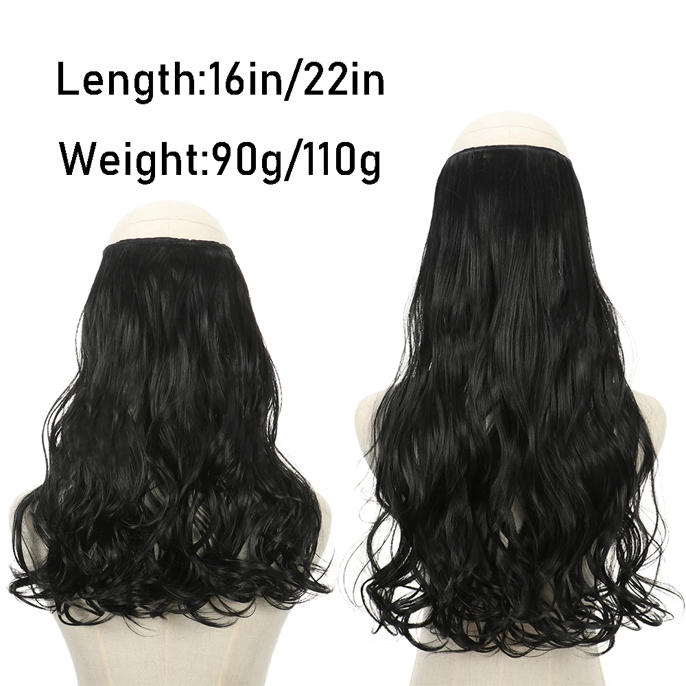 ผมไม่มีคลิปปลอมสังเคราะห์ Ombre สีบลอนด์สีชมพูสีน้ำตาลสีดำธรรมชาติ Wavy Curly False สำหรับชิ้นผู้หญิง