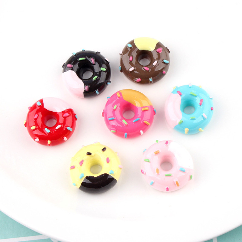 10 ピース/セットかわいいミニキャンディードーナツ人形食品ごっこ遊びドールハウスアクセサリーミニチュアホームクラフト装飾ケーキ子供のキッチンおもちゃ