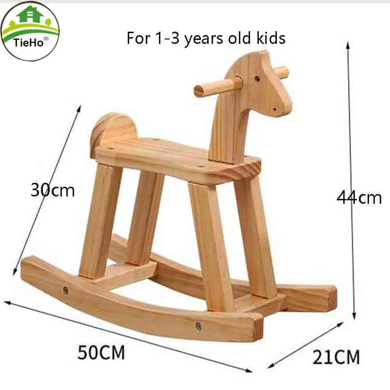 TieHo Gỗ Ngựa Ghế Bập Bênh Trẻ Em Phân Trẻ Em Phân Cho 1-7 Tuổi Trẻ Em Đồ Nội Thất