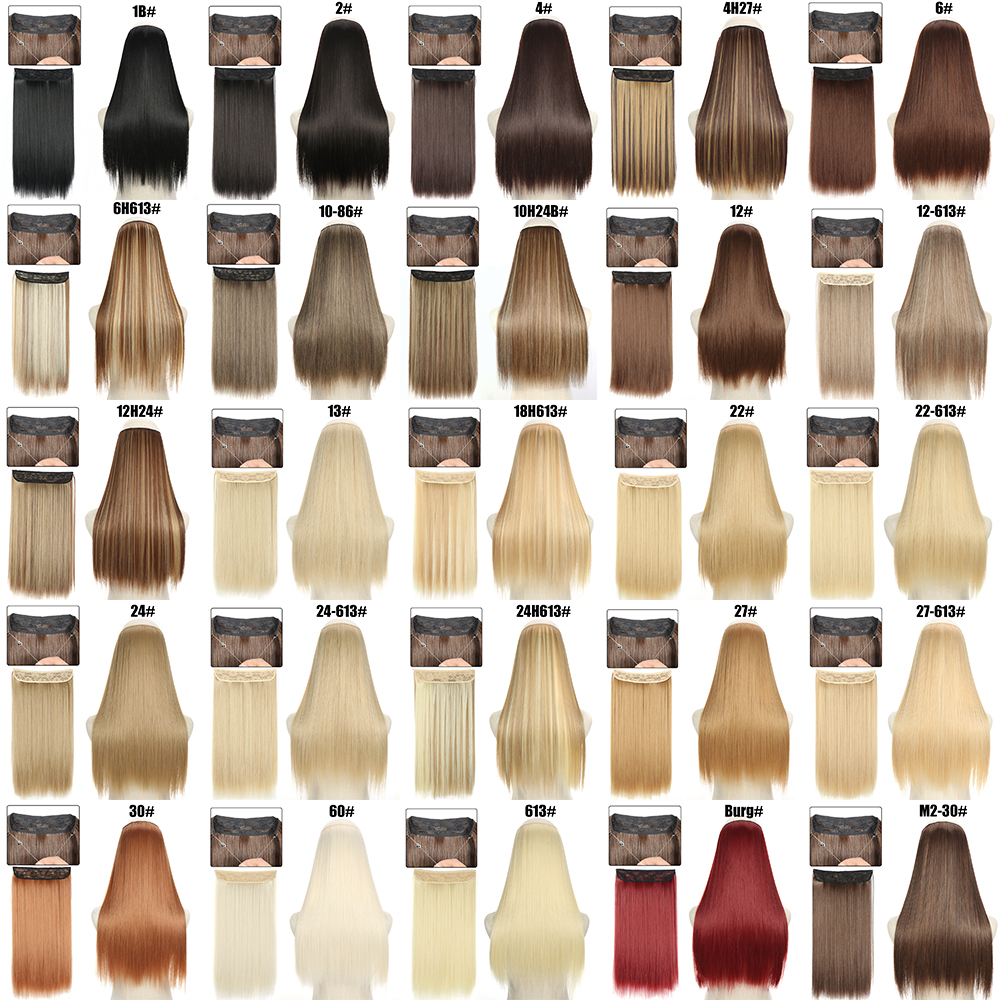 ผมไม่มีคลิปปลอมสังเคราะห์ Ombre สีบลอนด์สีชมพูสีน้ำตาลสีดำธรรมชาติ Wavy Curly False สำหรับชิ้นผู้หญิง