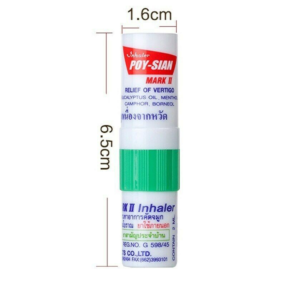 100% Mới Thái Lan Máy Xông Hút Mũi Poy Sian Mark 2 Thảo Dược Máy Xông Hút Mũi Poy Sian Dính Bạc Hà Xi Lanh Dầu Brancing Đạp Cho hen Suyễn