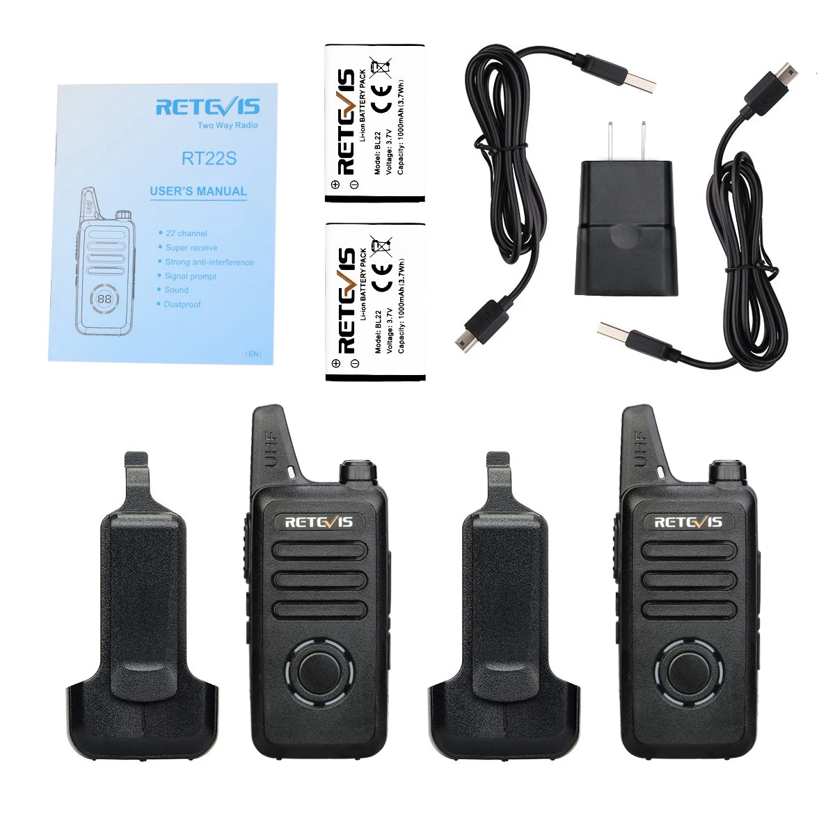 Retevis rt22s Freis prec heinrich tung Walkie Talkie 2 stücke rt22 Upgrade Vox Hidden Display Zwei-Wege-Funk-Transceiver Walkie-Talkies Reisen/Camp
