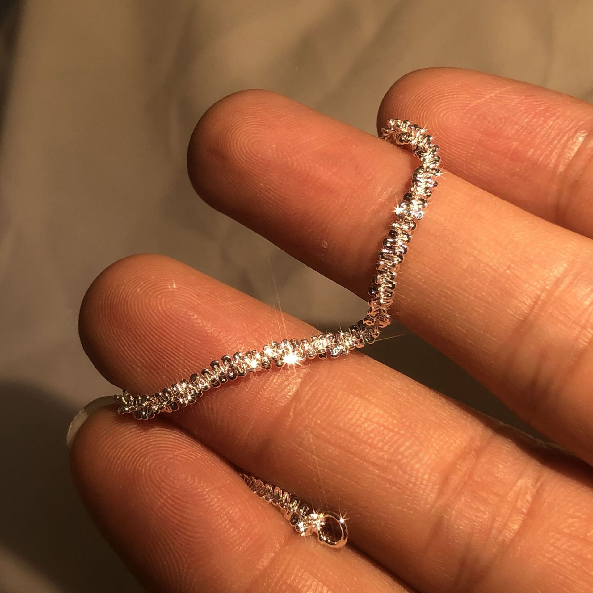 Nueva pulsera de plata de ley 925, pulsera brillante de 1,5mm para tu mujer, regalo de joyería de agua