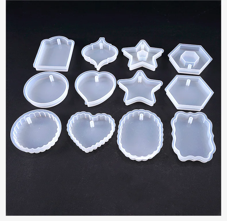 Lớn Cạp Thẻ Khuôn Silicon Chữ Nhật Lớn Thẻ Khuôn Với Viền Trang Trí Ép Hoa Trang Sức Tiếp Liệu Nhựa Hàng Thủ Công