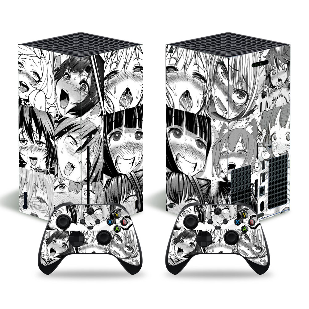 Penutup Stiker Kulit untuk Xbox Seri X Konsol dan 2 Pengendali Xbox Seri S Stiker Kulit Cover Stiker Kulit Vinil