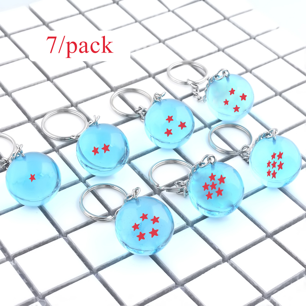 Anime Dragon 1-7 Stelle Palle Portachiavi Charms Gokus Bead Ciondolo Portachiavi Auto Portachiavi Gioielli Cosplay Prop Accessori